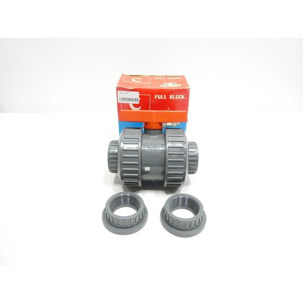 Colonial Full Block True-Union Soc/Thd Manual Pvc 2In Ball Valve V20101N